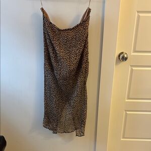 Leopard Print Slip skirt